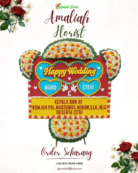 Papan Bunga Pernikahan Menukung